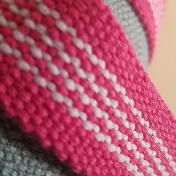 *New* LANDS END Pretty in Pink Cloth Belt,Fun Pop! - Picture 4 of 5